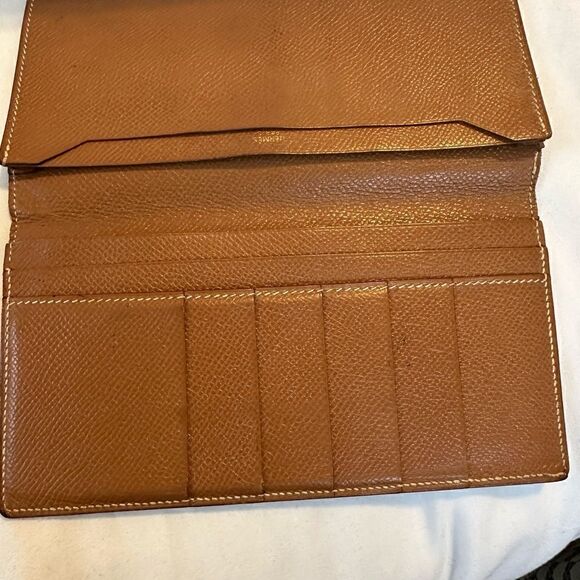 Hermes long brown leather wallet - Picture 9 of 16